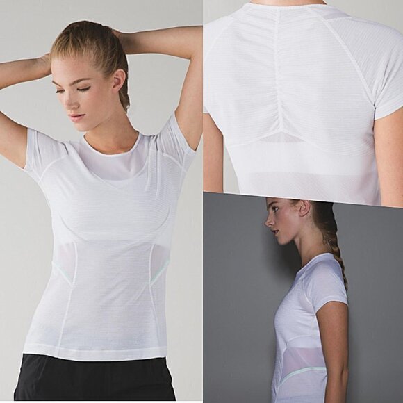 Lululemon Lightweight Mesh Short Sleeve 6 White NWOT - Picture 1 of 15